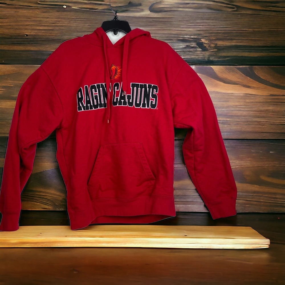 Old Varsity Brand Rajun Cajun‎ Sweat Shirt Red Large College Sweat Shirt